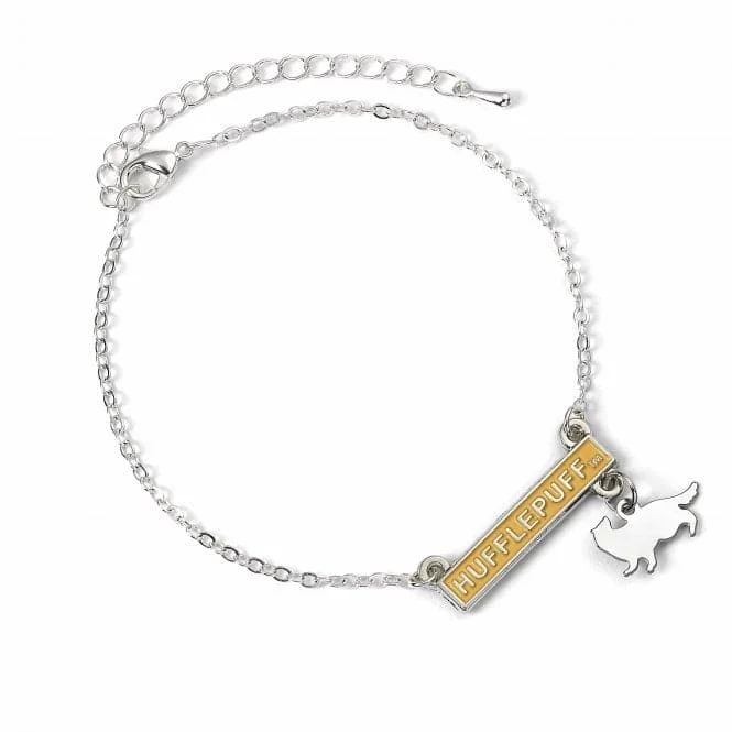 custom bracelet with charm for creative expression-Harry Potter Hufflepuff Bar Bracelet HP000307