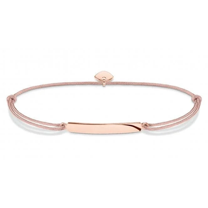 silver bracelet with moonstone for intuition and growth-Thomas Sabo Little Secret Rose Gold Classic Bracelet LS027-597-19-L20v