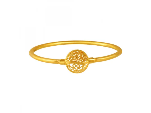 charm bracelet with meaningful symbols for positive energy-22k Gold Nowa With A Exclusive Circular Motif