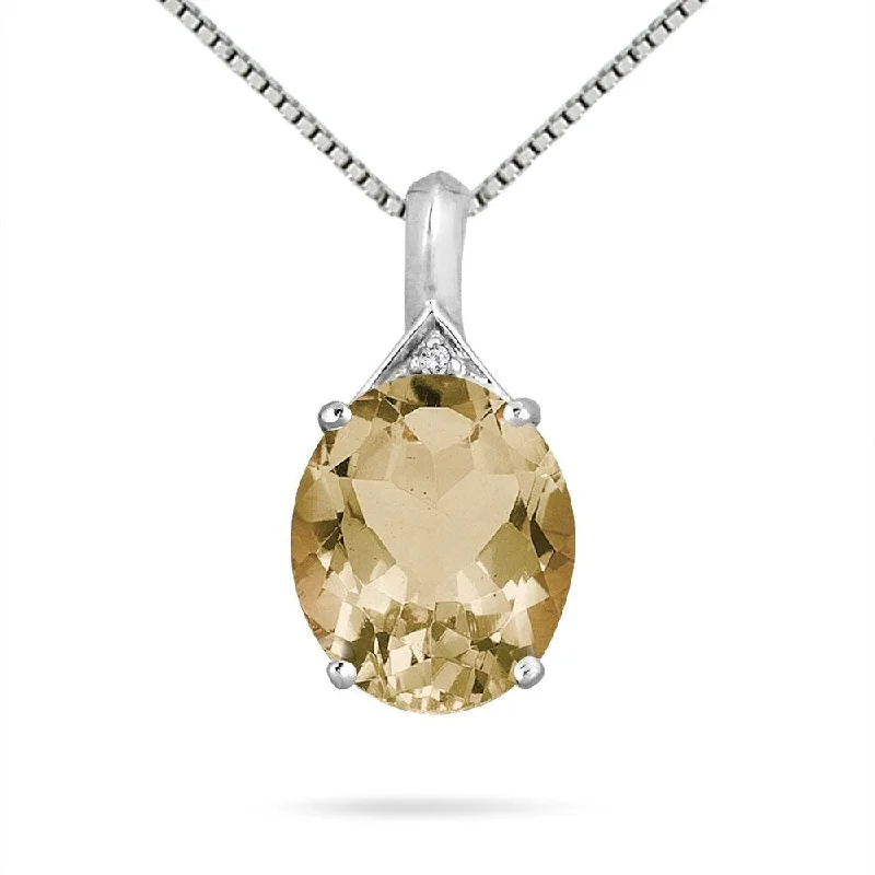 simple bar pendant necklace with gemstone -4 Carat All Natural Citrine & Diamond Pendant in .925 Sterling Silver