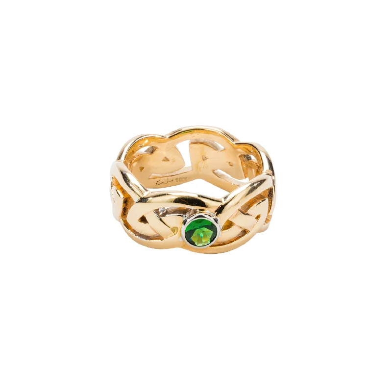 women’s rings with sapphires for engagement for men-10k Yellow and White  Gold Tsavorite 'Gowan' Ring