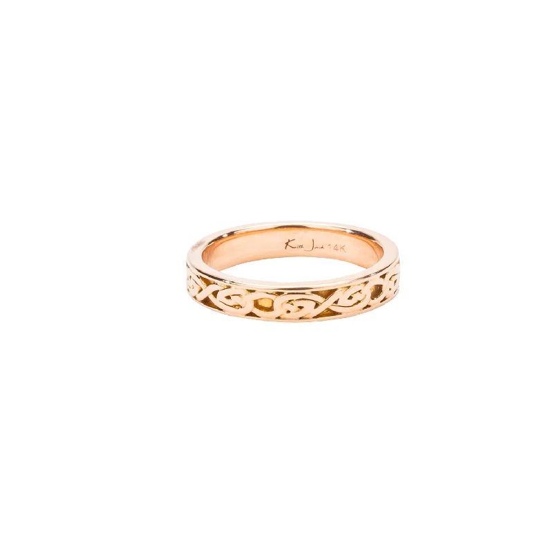 women’s engagement rings with sapphires and diamonds for engagement-Rose Gold 'Fern' Ring - Custom Order