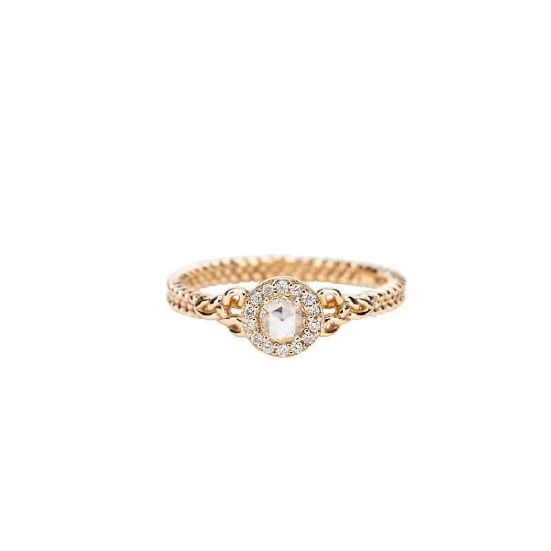 platinum wedding rings with diamonds for women’s engagement-10k Yellow Gold Trinity Diamond Halo Ring