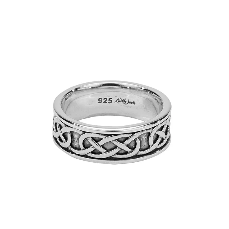 custom engagement rings with diamonds for men’s wedding bands-Silver Celtic Love Knot 'Belston' Ring