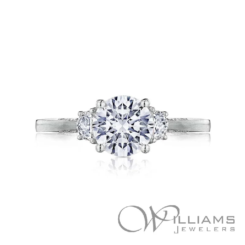 women’s platinum rings with diamonds and sapphires for engagement-Tacori Simply Tacori 18 Karat Diamond Engagement Ring