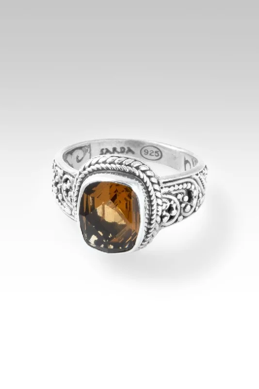 custom platinum rings for women with sapphires-Unwavering Joy Ring™ in Whiskey Quartz