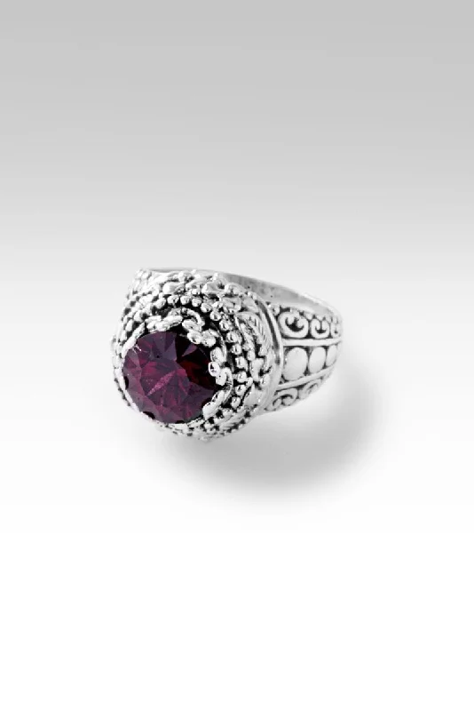 custom sapphire wedding bands for men-Wildflower Wisdom Ring™ in Malawi Pink Color Change Garnet