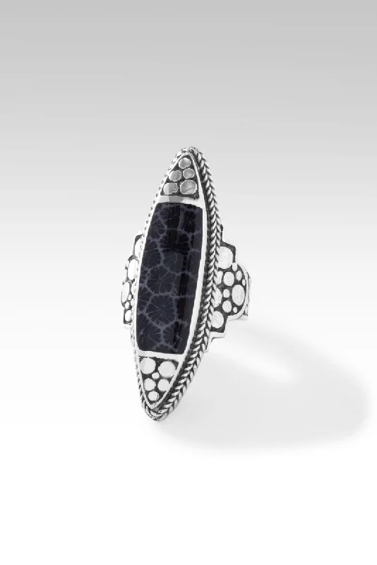 women’s engagement rings with diamonds and sapphires for couples-Warm Embrace Ring™ in Black Indonesian Coral