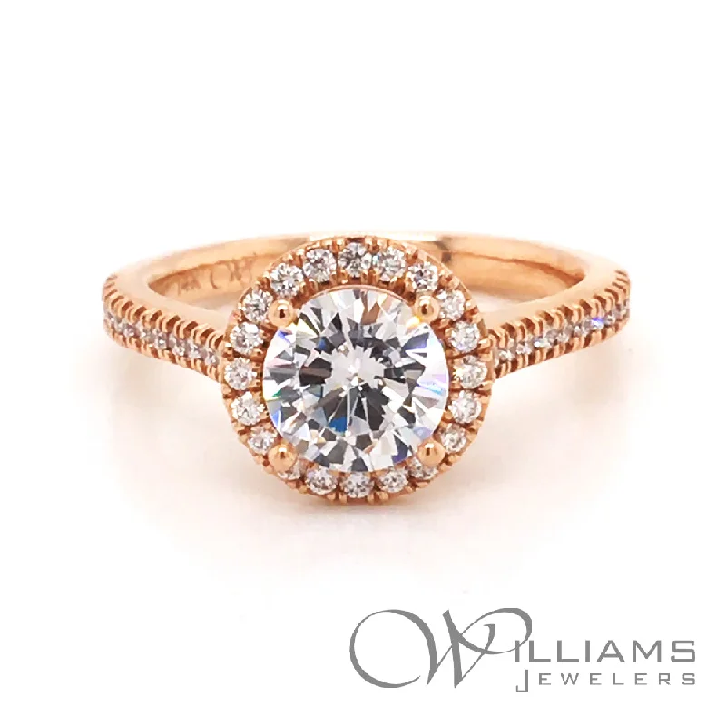 custom sapphire engagement rings for women-Williams Elevation 14 Karat Diamond Engagement Ring