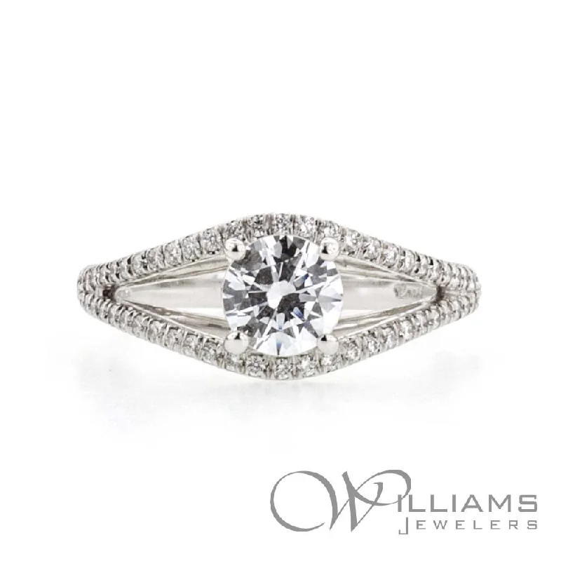 women’s engagement rings with diamonds for wedding bands-Williams Signature 14 Karat Diamond Engagement Ring