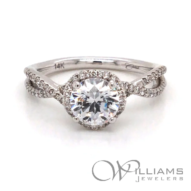 custom rings for men with diamonds and sapphires for engagement-Williams Signature 14 Karat Diamond Engagement Ring