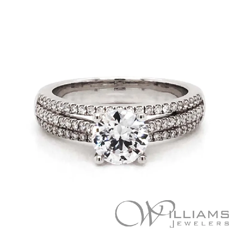 women’s engagement rings with sapphires for wedding bands-Williams Signature 14 Karat Diamond Engagement Ring