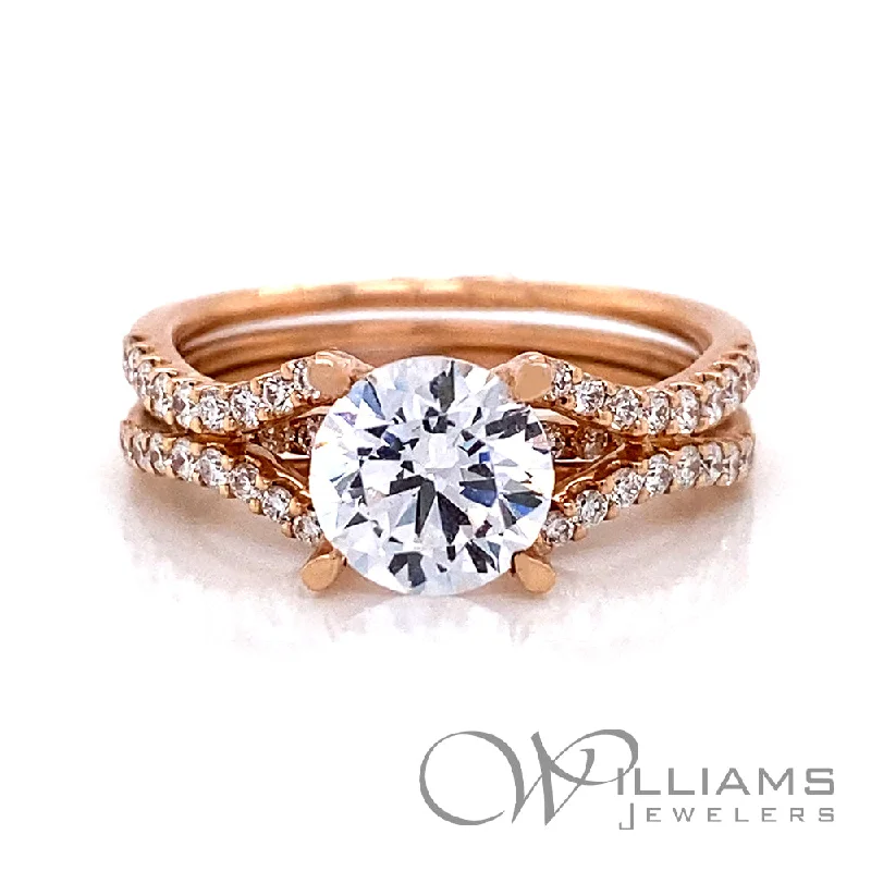 men’s rings with diamonds and sapphires for wedding engagement-Williams Signature 14 Karat Diamond Engagement Ring