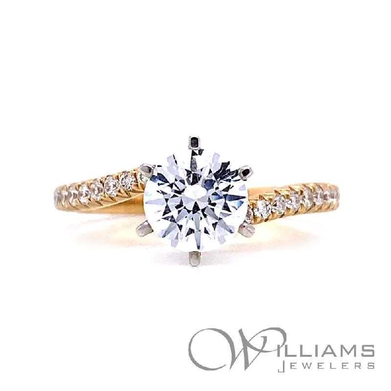 men’s engagement rings with sapphires for engagement bands-Williams Signature 14 Karat Diamond Engagement Ring