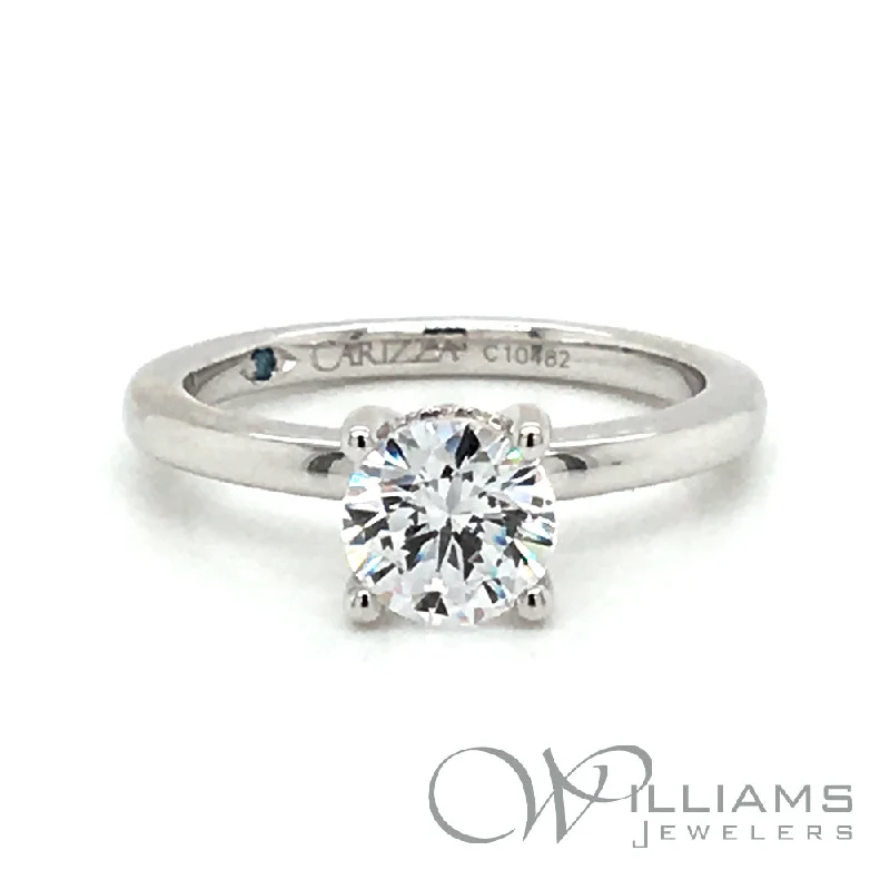 custom engagement rings for women with diamonds for wedding bands-Williams Signature 14 Karat Diamond Engagement Ring