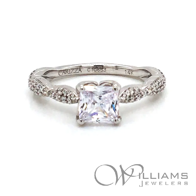 platinum rings with diamonds and rubies for engagement rings-Williams Signature 14 Karat Diamond Engagement Ring