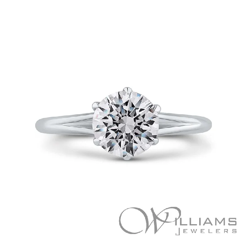 custom engagement rings for men with rubies and sapphires-Williams Signature 14 Karat Diamond Engagement Ring