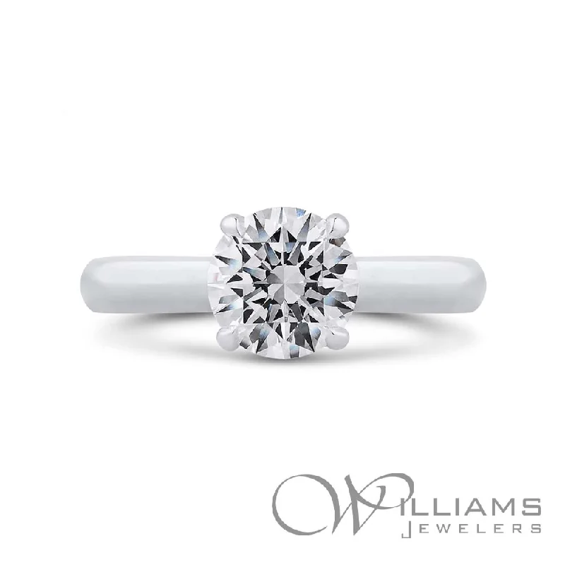 women’s custom engagement rings with diamonds for wedding-Williams Signature 14 Karat Diamond Engagement Ring