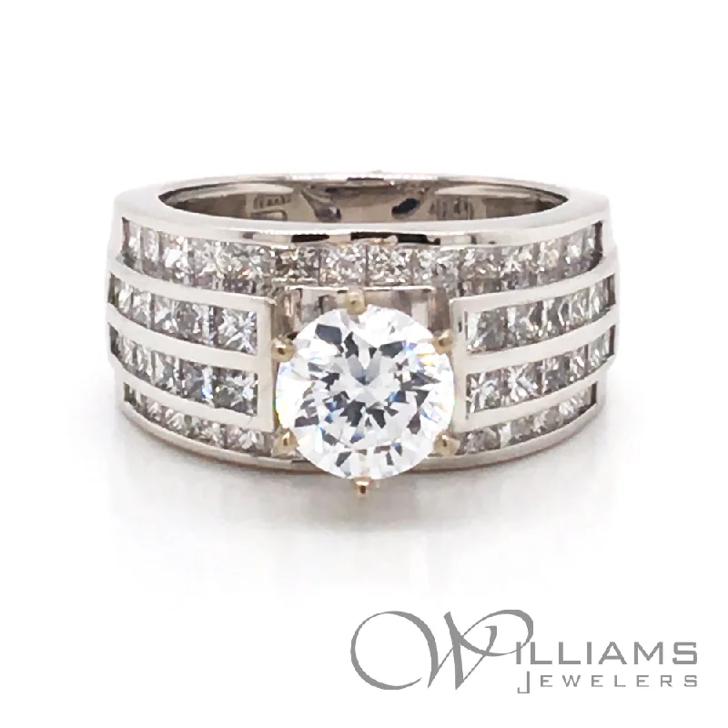 men’s rings with diamonds and sapphires for engagement bands-Williams Signature 14 Karat Diamond Engagement Ring