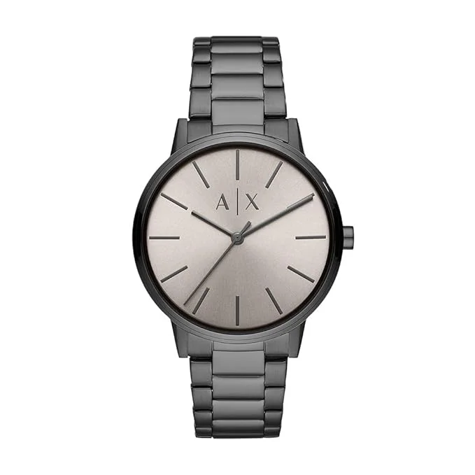 men's watches with robust construction and sophisticated design details -Armani Exchange Stainless Steel Analog Grey Dial Men's Watch-Ax2722