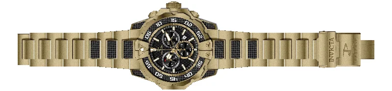 men's watches with solar-powered movement and sleek leather bands -Band For Invicta Carbon Hawk 37707