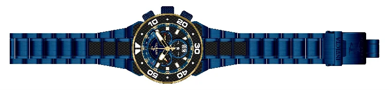 high-end men's watches with automatic movement and leather bands -Band For Invicta Carbon Hawk 37713