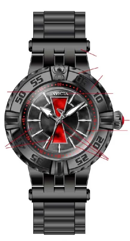 stylish watches for men with digital displays and fitness tracking -Band For Invicta Marvel 37835