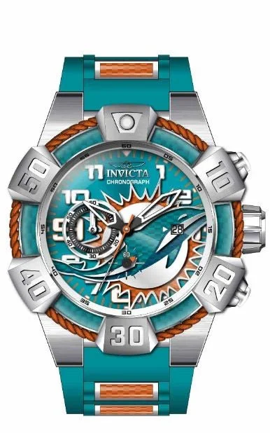 men’s watches with high-tech functionality and luxury leather bands -Band For Invicta NFL 35787