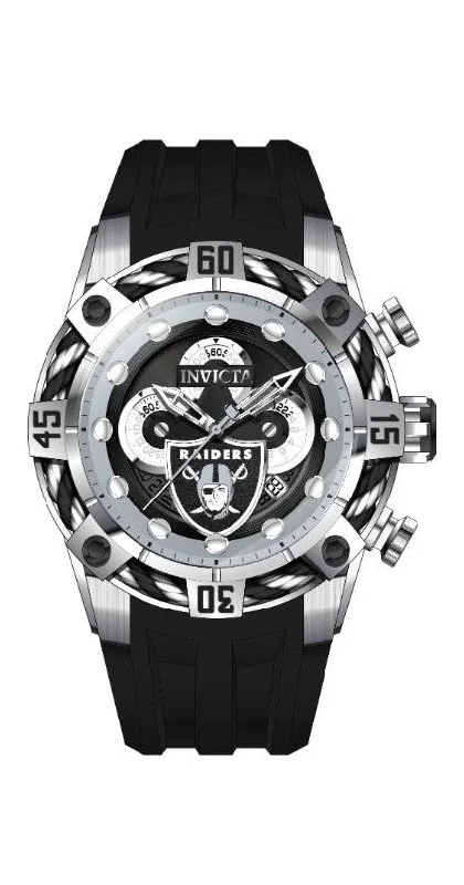 watches for men with simple, modern faces and durable silicone bands -Band For Invicta NFL 35838