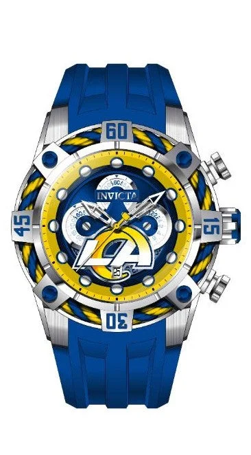 men’s watches with solar-powered movement and classic leather bands -Band For Invicta NFL 35840