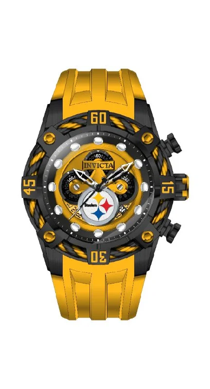 watches for men with multi-functional dials and durable rubber bands -Band For Invicta NFL 35862