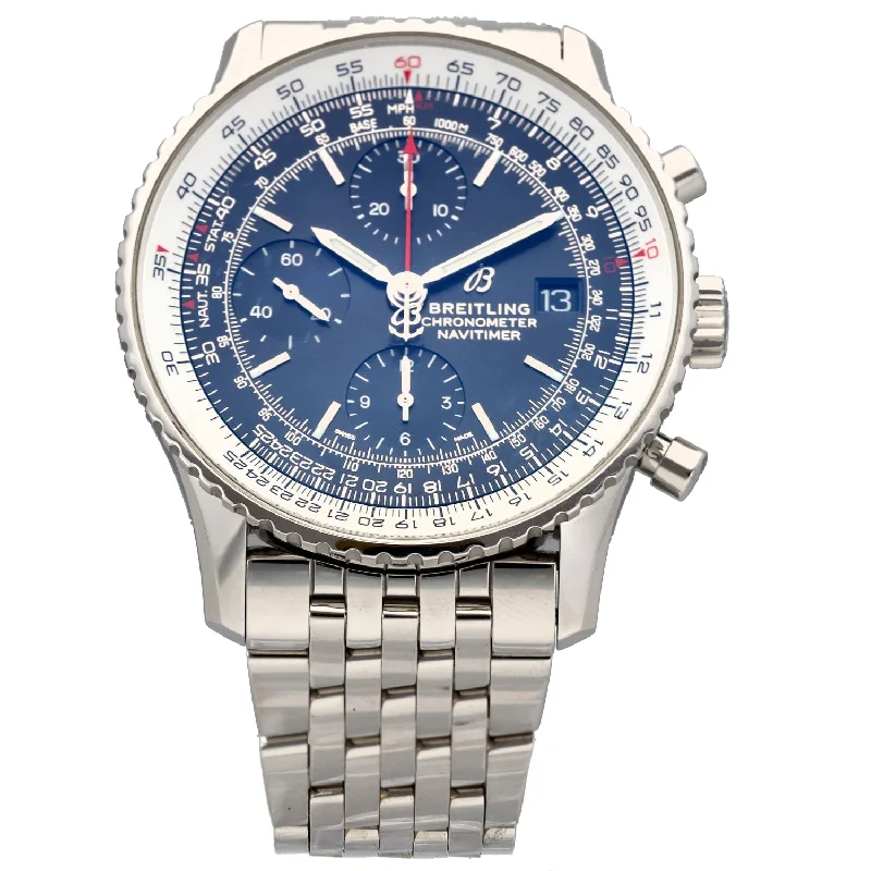 best luxury watches for men with sapphire crystal and automatic movement -Breitling Navitimer A13324 41mm Stainless Steel Watch