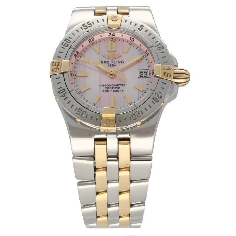 best watches for men with chronograph and date features -Breitling Starliner B71340 30mm Bi-Colour Watch