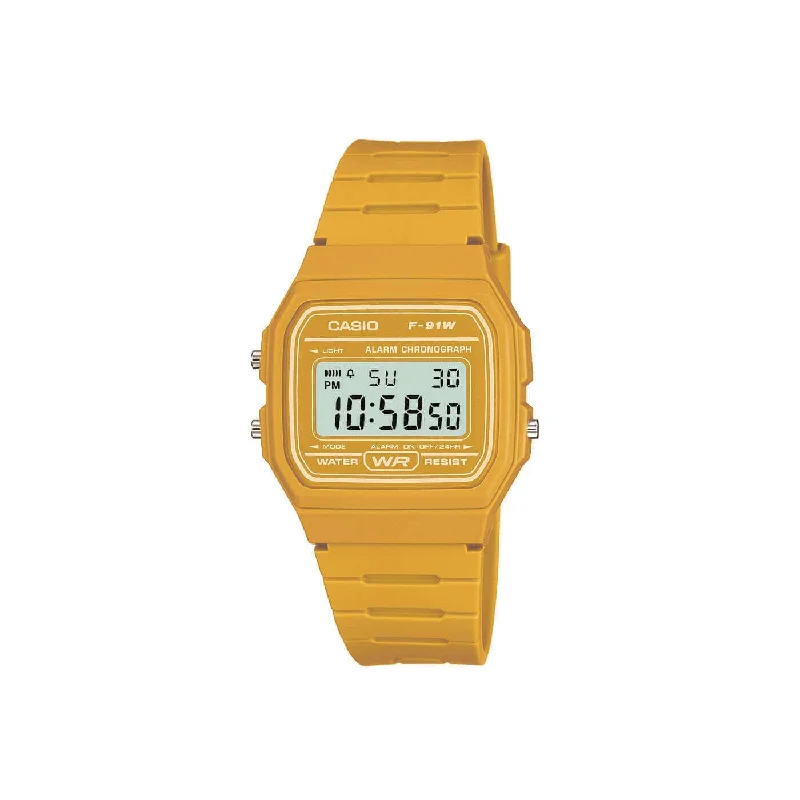 men’s watches with military-inspired designs and durable cases -Casio Classic Digital Mustard Yellow Watch