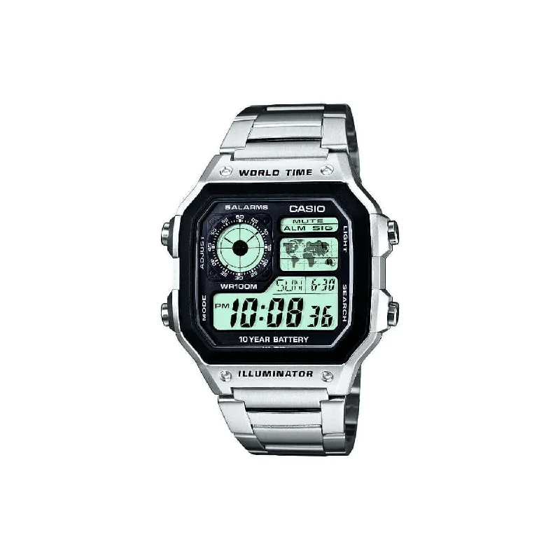 stylish watches for men with multifunctional faces and premium designs -Casio Gents Classic Digital Silver Collection Watch