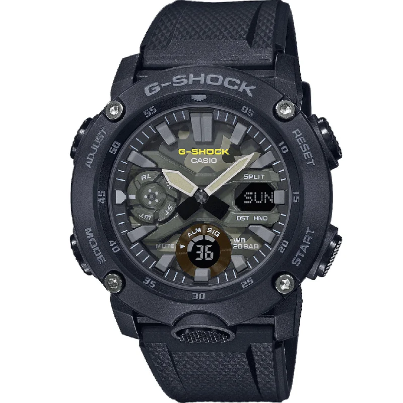 best watches for men with chronograph and date features -Casio G-Shock Black Camouflage Watch