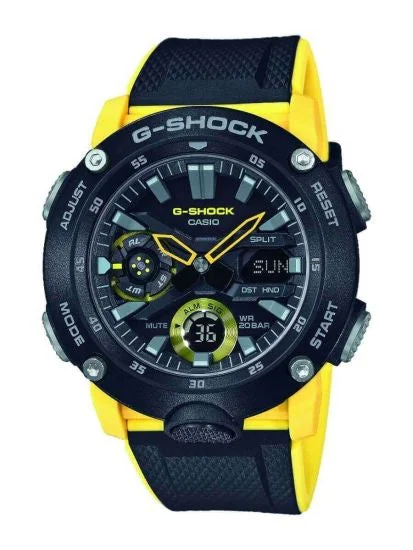 women’s watches with fashionable designs and durable materials -Casio G-Shock Black & Yellow Digital Watch