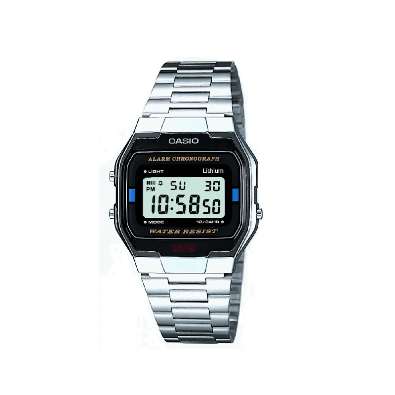 men's watches with bold faces and durable, adjustable bands -Casio Vintage Silver Digital Watch