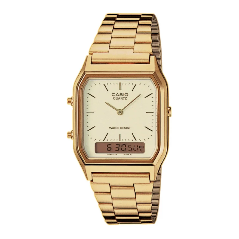 high-end watches for women with luxury designs and interchangeable straps -Casio Vintage Golden Watch