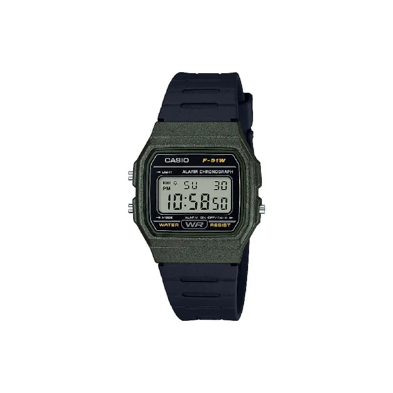 stylish men’s watches with bold, oversized faces and leather straps -Casio Vintage Styled Digital Watch