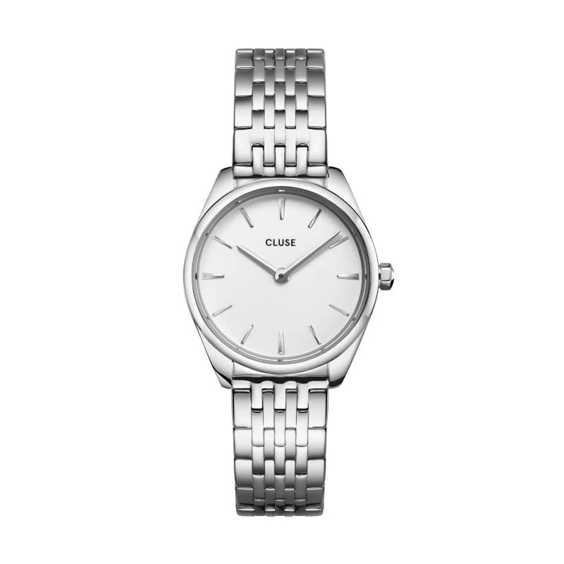 luxury watches for men with precision movement and intricate details -Cluse Féroce Mini Watch Steel White, Silver Colour