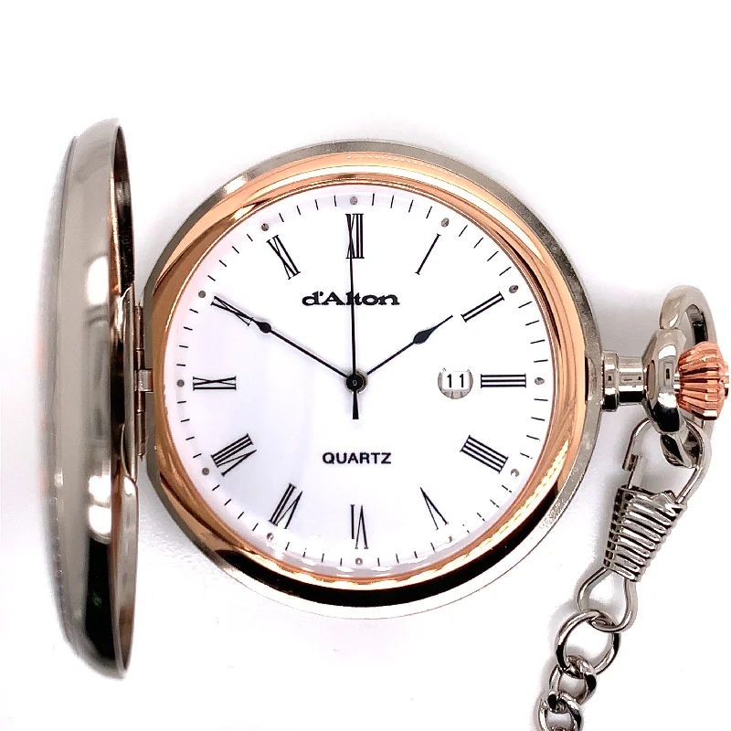 men’s watches with titanium cases and lightweight, durable straps -Dalton Two Tone Pocket Watch