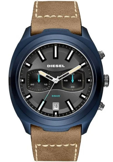 watches for men with heart rate monitoring and waterproof features -DIESEL Grey Tumbler Analog Watch For Men DZ4490