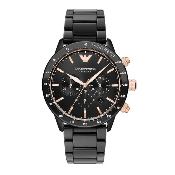 men's watches with classic designs and digital movement functions -Emporio Armani Mario Chronograph Watch for Men AR70002