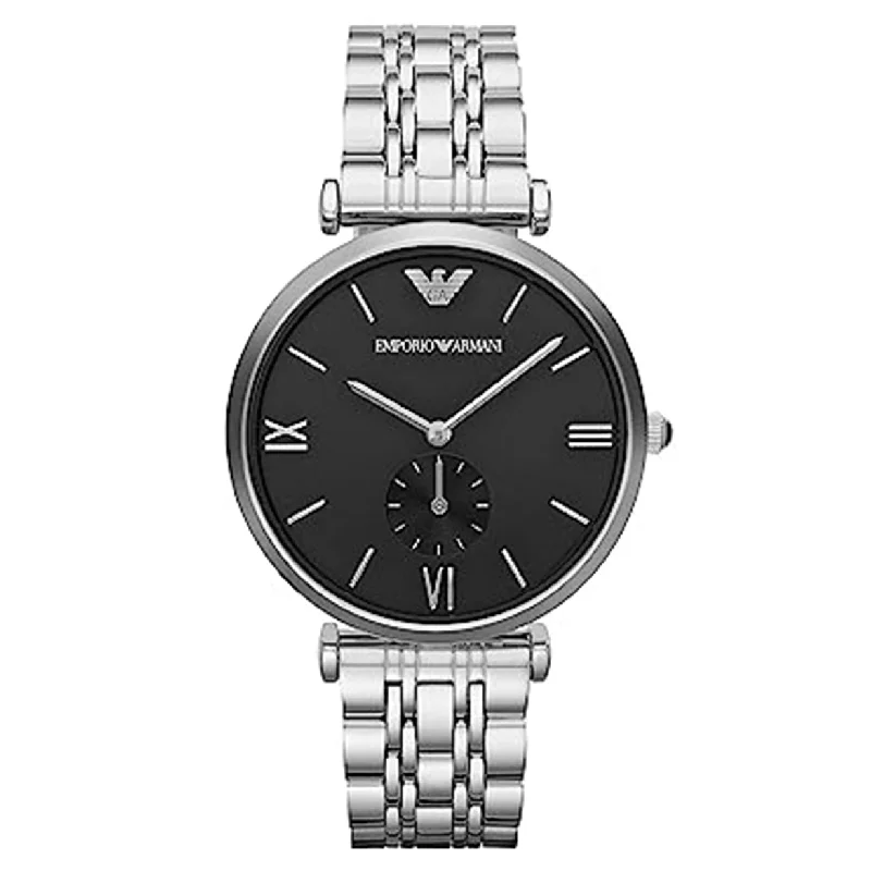 high-tech digital watches for men with fitness and health tracking -Emporio Armani Retro Black Dial Women 40mm