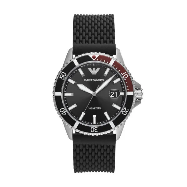 men's watches with leather straps and bold digital features -Emporio Armani Watch AR11341