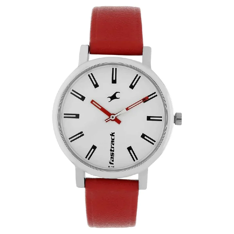 waterproof sport watches for men with step tracking and heart rate -Fundamentals Red Leather