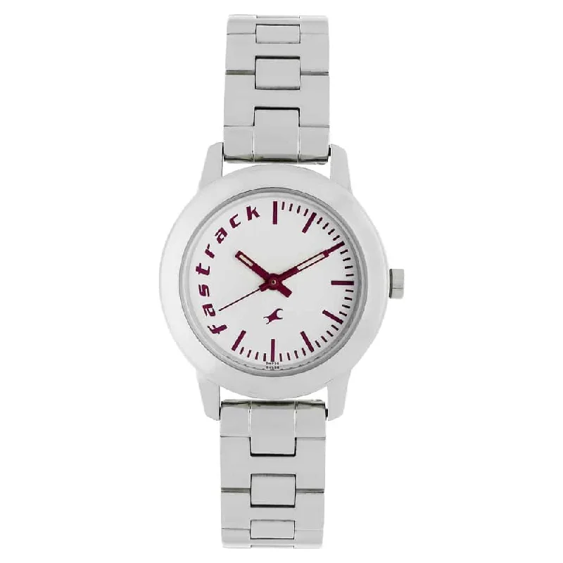 women's watches with gemstone accents and elegant strap designs -Fundamentals White & Silver