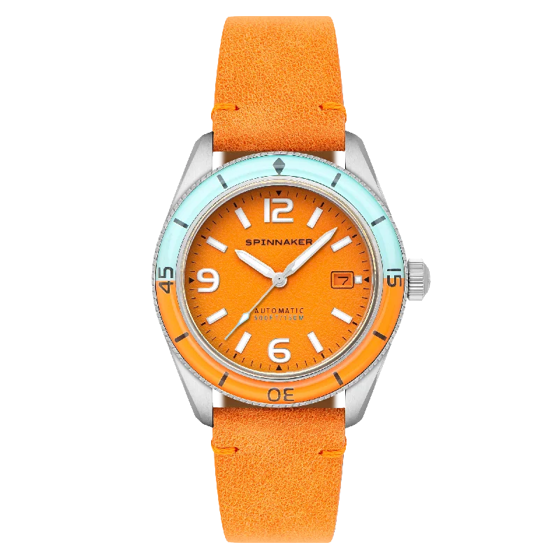 women's watches with bold faces and high-quality leather straps -Exuberant Orange