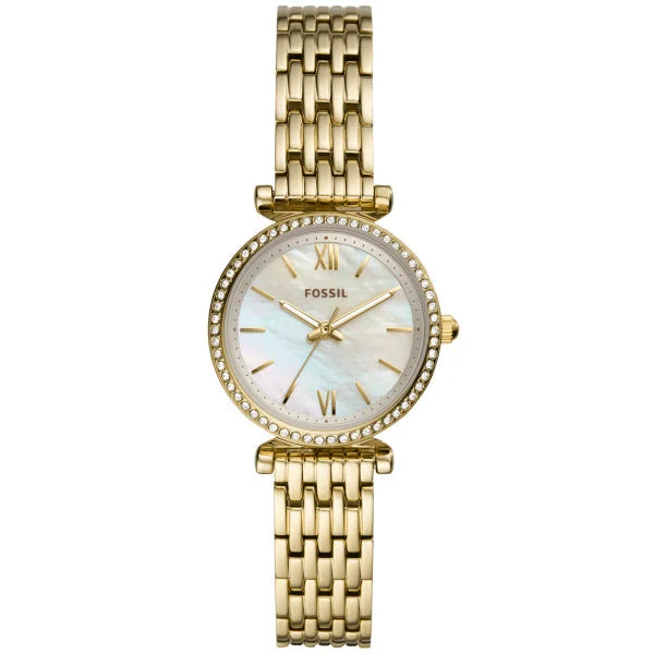 men's watches with luxury materials and sophisticated features -Fossil Carlie Mini Gold Watch